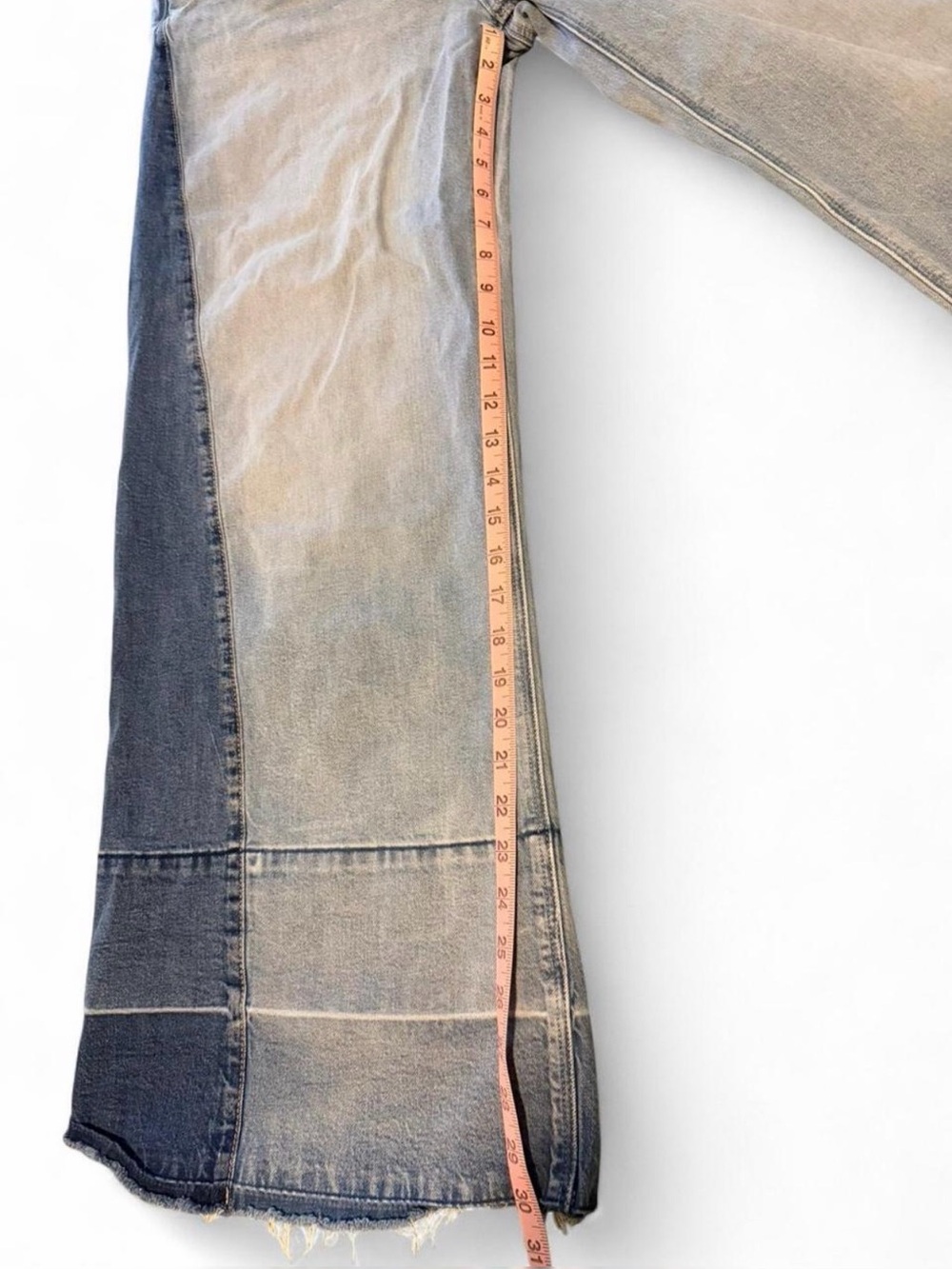 NWOT - American Eagle Two-Tone Wide Leg Jeans - size 10 Long - Picture 6 of 6